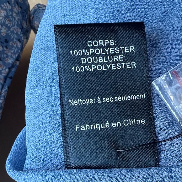 ASTR Blue Floral Tiered Ruffles Lagenlook Mini Dress XS - Picture 10 of 11